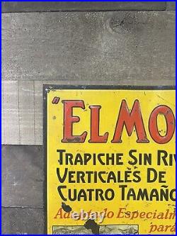 Vintage El Monitor Painted Metal Sign