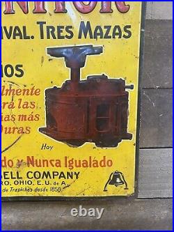 Vintage El Monitor Painted Metal Sign