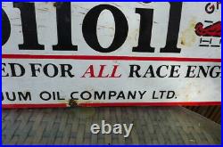 Vintage Enamel Mobil Oil Gargoyle Motor Metal Sign Wall Decor Size 37 cm x 61 cm