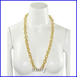 Vintage Escada Margaretha Ley Signed Heavy Chunky Gold Cable Link Chain Necklace