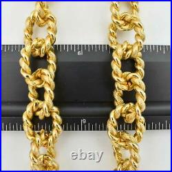 Vintage Escada Margaretha Ley Signed Heavy Chunky Gold Cable Link Chain Necklace