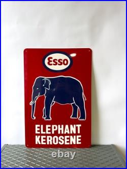 Vintage Esso Elephant Kerosene Rare Gas Oil Heavy Metal Sign- 24x16(60x40 cm)