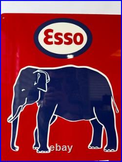 Vintage Esso Elephant Kerosene Rare Gas Oil Heavy Metal Sign- 24x16(60x40 cm)