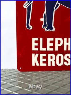 Vintage Esso Elephant Kerosene Rare Gas Oil Heavy Metal Sign- 24x16(60x40 cm)