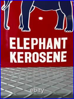 Vintage Esso Elephant Kerosene Rare Gas Oil Heavy Metal Sign- 24x16(60x40 cm)