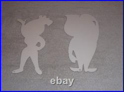 Vintage Esso Oil Drop Boy & Girl Pair 12 Metal Gasoline Oil Advertising Sign 2