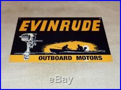 Vintage Evinrude Outboard Boat Motor 12 Metal Gasoline & Oil Sign! Pump Plate