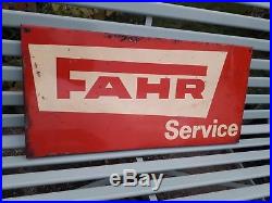 Vintage Fahr tractor Service metal Sign, farm and agricultural machinery 1960's