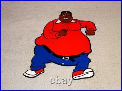 Vintage Fat Albert Tv Show Cartoon 12 Enamel Metal Bill Cosby Gasoline Oil Sign