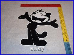Vintage Felix The Cat Chevrolet +hands Open 12 Die-cut Metal Gasoline Oil Sign