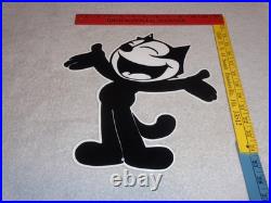 Vintage Felix The Cat Chevrolet +hands Open 12 Die-cut Metal Gasoline Oil Sign