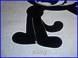 Vintage Felix The Cat Chevrolet +hands Open 12 Die-cut Metal Gasoline Oil Sign