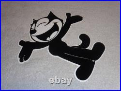 Vintage Felix The Cat Chevrolet +hands Open 12 Die-cut Metal Gasoline Oil Sign
