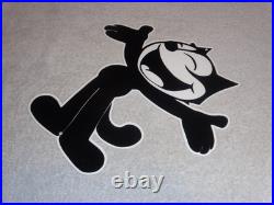 Vintage Felix The Cat Chevrolet +hands Open 12 Die-cut Metal Gasoline Oil Sign