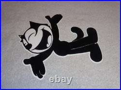 Vintage Felix The Cat Chevrolet +hands Open 12 Die-cut Metal Gasoline Oil Sign