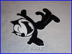 Vintage Felix The Cat Chevrolet +hands Open 12 Die-cut Metal Gasoline Oil Sign