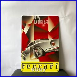 Vintage Ferrari 275 GTR Retro Racing Car Heavy Metal Sign 24x16 (60x40 cm)