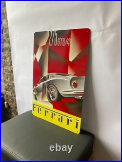 Vintage Ferrari 275 GTR Retro Racing Car Heavy Metal Sign 24x16 (60x40 cm)