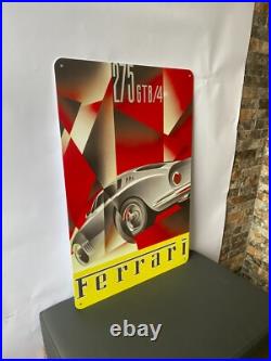 Vintage Ferrari 275 GTR Retro Racing Car Heavy Metal Sign 24x16 (60x40 cm)