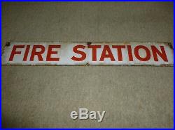 Vintage Fire Station Metal Sign
