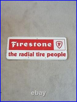 Vintage Firestone The Radial Tire People metal sigh