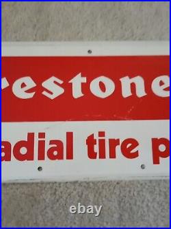 Vintage Firestone The Radial Tire People metal sigh