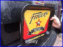 Vintage Fitgers Beer Metal Tray Sign Duluth Minn MN 14inX11in With Ship Graphic