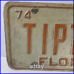 Vintage Florida 1974 License Plate Personalized Vanity RARE State License Plate
