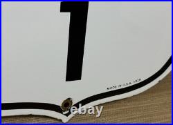Vintage Florida Us 1 Porcelain Metal Highway Sign Gas Oil Road Shield