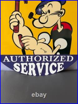 Vintage Ford Authorized Service Popeye Hammer Heavy Metal Sign 19.7 (50cm)