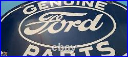 Vintage Ford Automobile Porcelain Gas Service Station Pump Ad Metal Sign