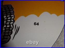 Vintage Ford Bronco Suv Horse Wheels 11 3/4 Porcelain Metal Gasoline Truck Sign