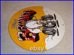 Vintage Ford Bronco Suv Horse Wheels 11 3/4 Porcelain Metal Gasoline Truck Sign