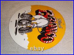 Vintage Ford Bronco Suv Horse Wheels 11 3/4 Porcelain Metal Gasoline Truck Sign