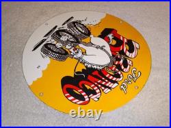 Vintage Ford Bronco Suv Horse Wheels 11 3/4 Porcelain Metal Gasoline Truck Sign