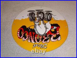 Vintage Ford Bronco Suv Horse Wheels 11 3/4 Porcelain Metal Gasoline Truck Sign