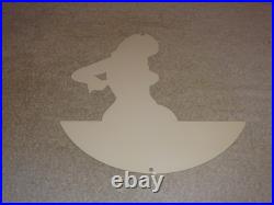 Vintage Ford Genuine Parts Full Service Garage Woman Metal Car Gasoline Oil Sign