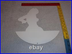 Vintage Ford Genuine Parts V8 Service Garage Woman Metal Car Truck Gasoline Sign