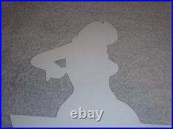 Vintage Ford Genuine Parts V8 Service Garage Woman Metal Car Truck Gasoline Sign