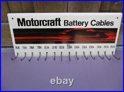 Vintage Ford Motorcraft Battery Cables Store Display 20 Metal Sign