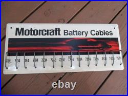 Vintage Ford Motorcraft Battery Cables Store Display 20 Metal Sign