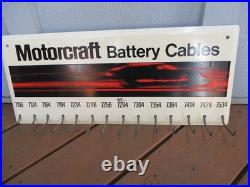 Vintage Ford Motorcraft Battery Cables Store Display 20 Metal Sign