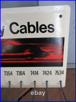 Vintage Ford Motorcraft Battery Cables Store Display 20 Metal Sign