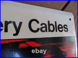 Vintage Ford Motorcraft Battery Cables Store Display 20 Metal Sign Vintage Ford Motorcraft Battery Cables Store Display 20 Metal Sign
