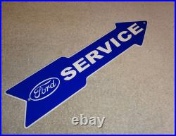Vintage Ford Service Entrance Dealer Arrow 15 Metal Car Truck Gasoline Oil Sign