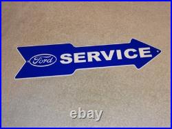 Vintage Ford Service Entrance Dealer Arrow 15 Metal Car Truck Gasoline Oil Sign