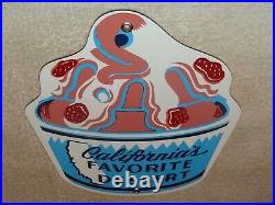 Vintage Foster's Freeze Ice Cream California 10.5 Porcelain Metal Gas Oil Sign
