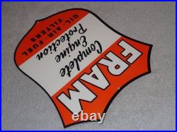 Vintage Fram Complete Engine Protection Oil Air Fuel Filter Metal Gasoline Sign