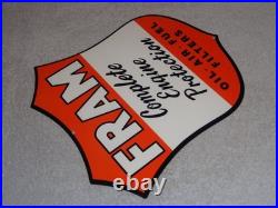 Vintage Fram Complete Engine Protection Oil Air Fuel Filter Metal Gasoline Sign
