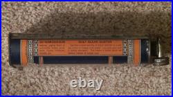 Vintage GULF GLEAM Liquid Gloss Clean/Polish Oil Can Metal Gas Sign FULLRARE